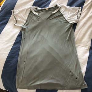 Distressed T shirt